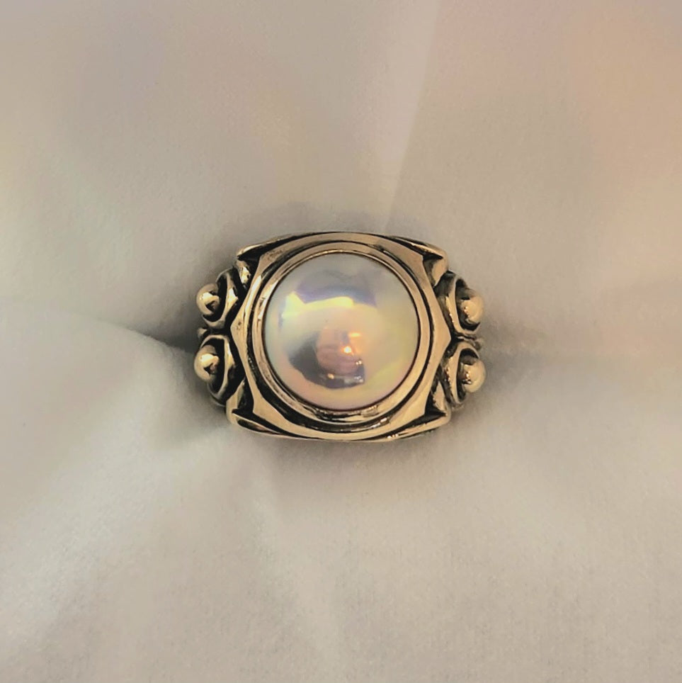 Pink Mabe Ornate Ring
