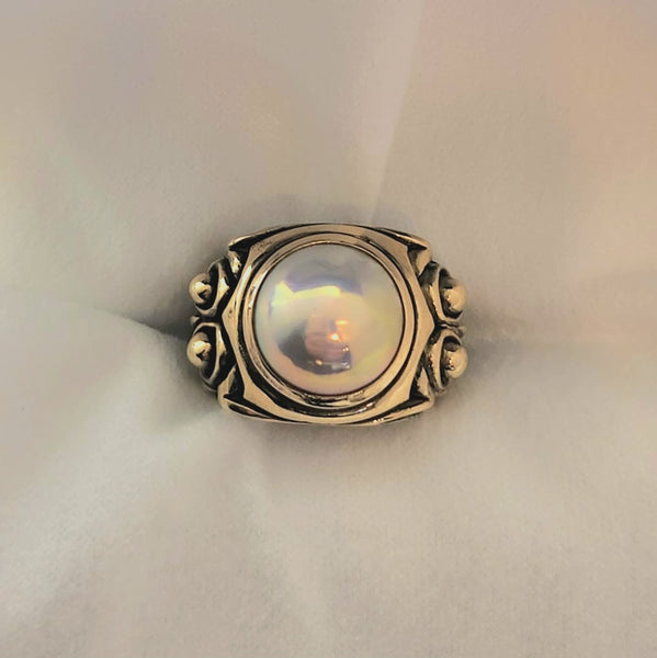 Pink Mabe Ornate Ring