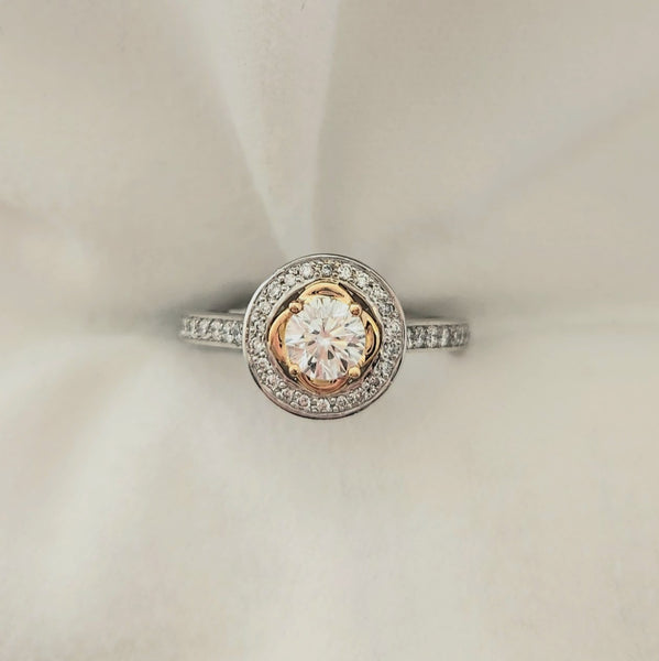White & Rose Gold RBC Diamond Ring