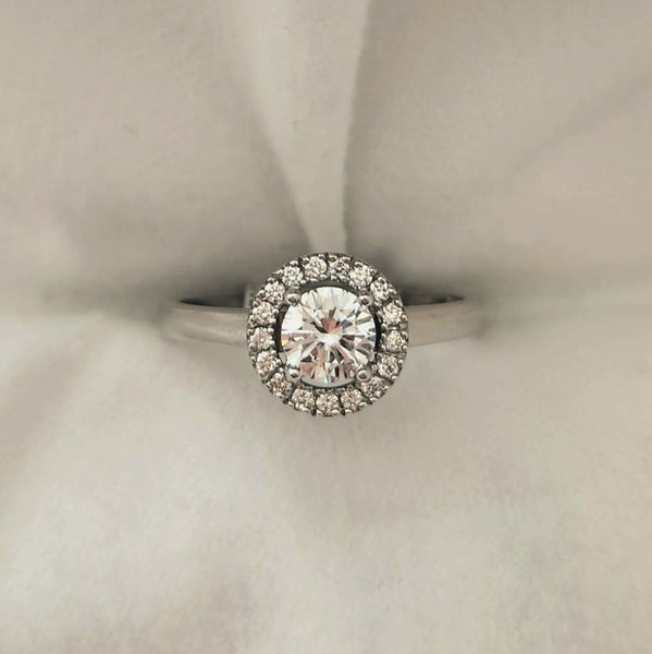 Halo set Diamond Ring