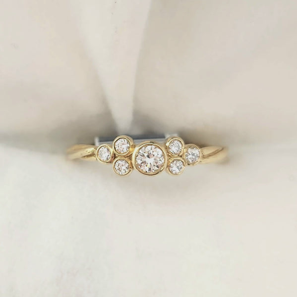 Diamond Twisted Band Ring