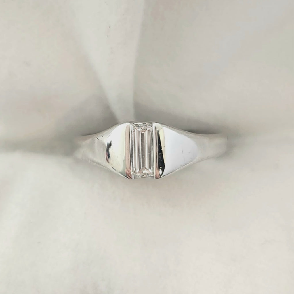 Baguette Diamond Centre Stone Ring