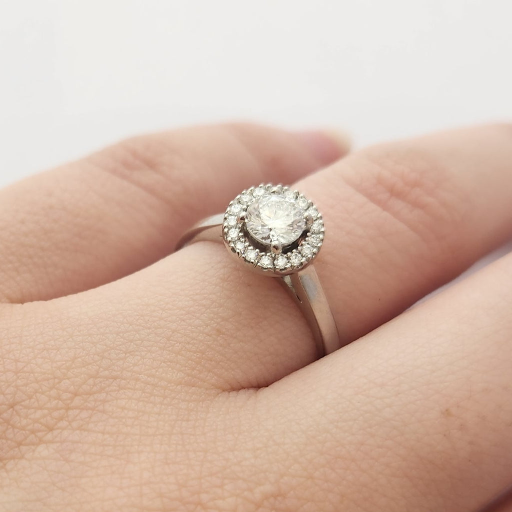 Halo set Diamond Ring