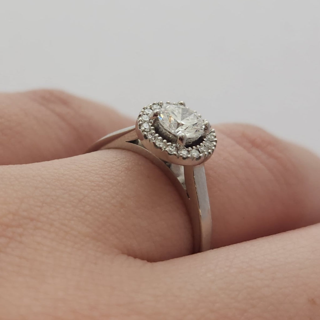 Halo set Diamond Ring