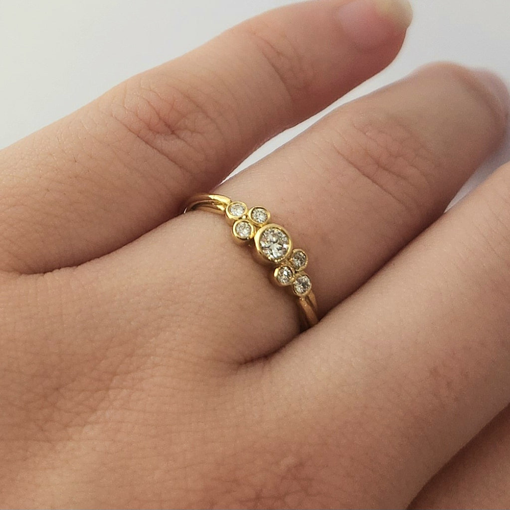 Diamond Twisted Band Ring