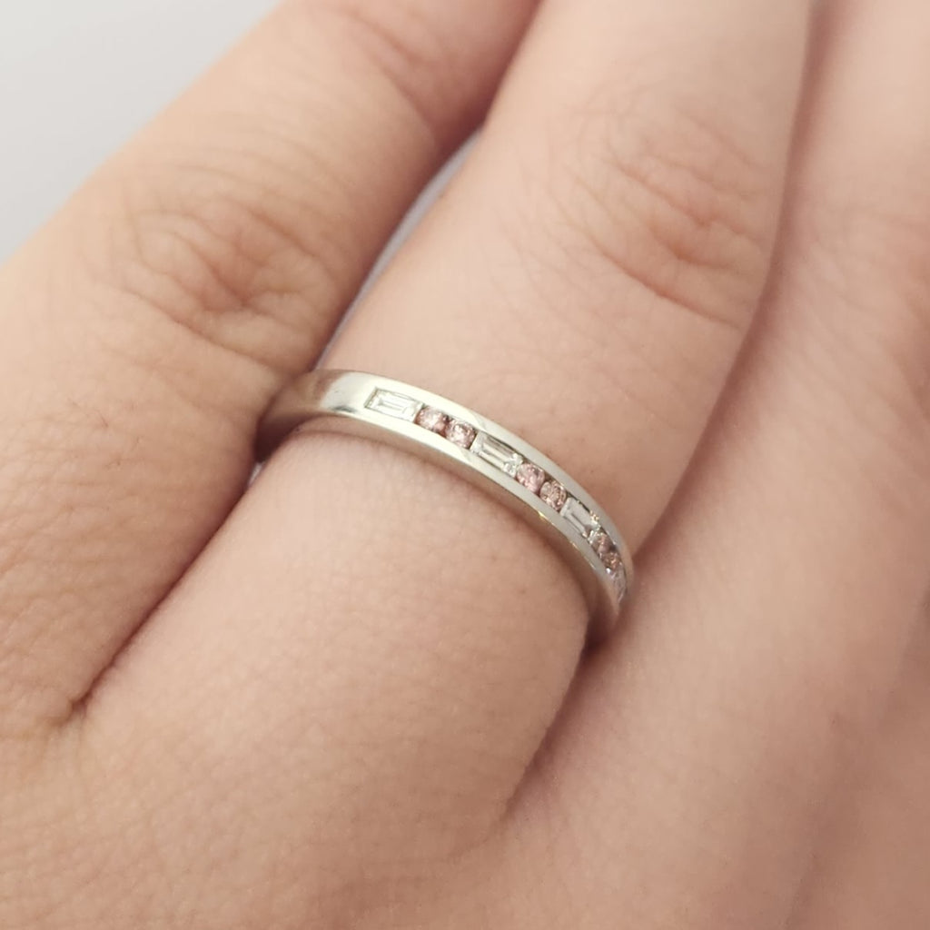 Pink Diamond & Diamond Ring