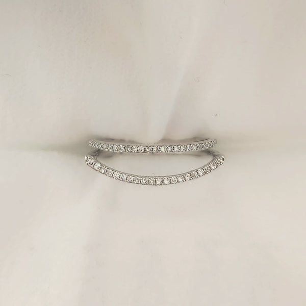 2 Band Pave Diamond Ring