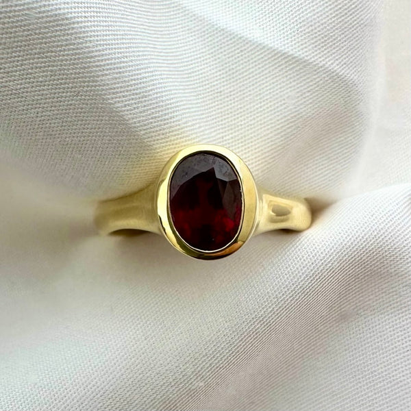 Handmade Ruby Signet Ring