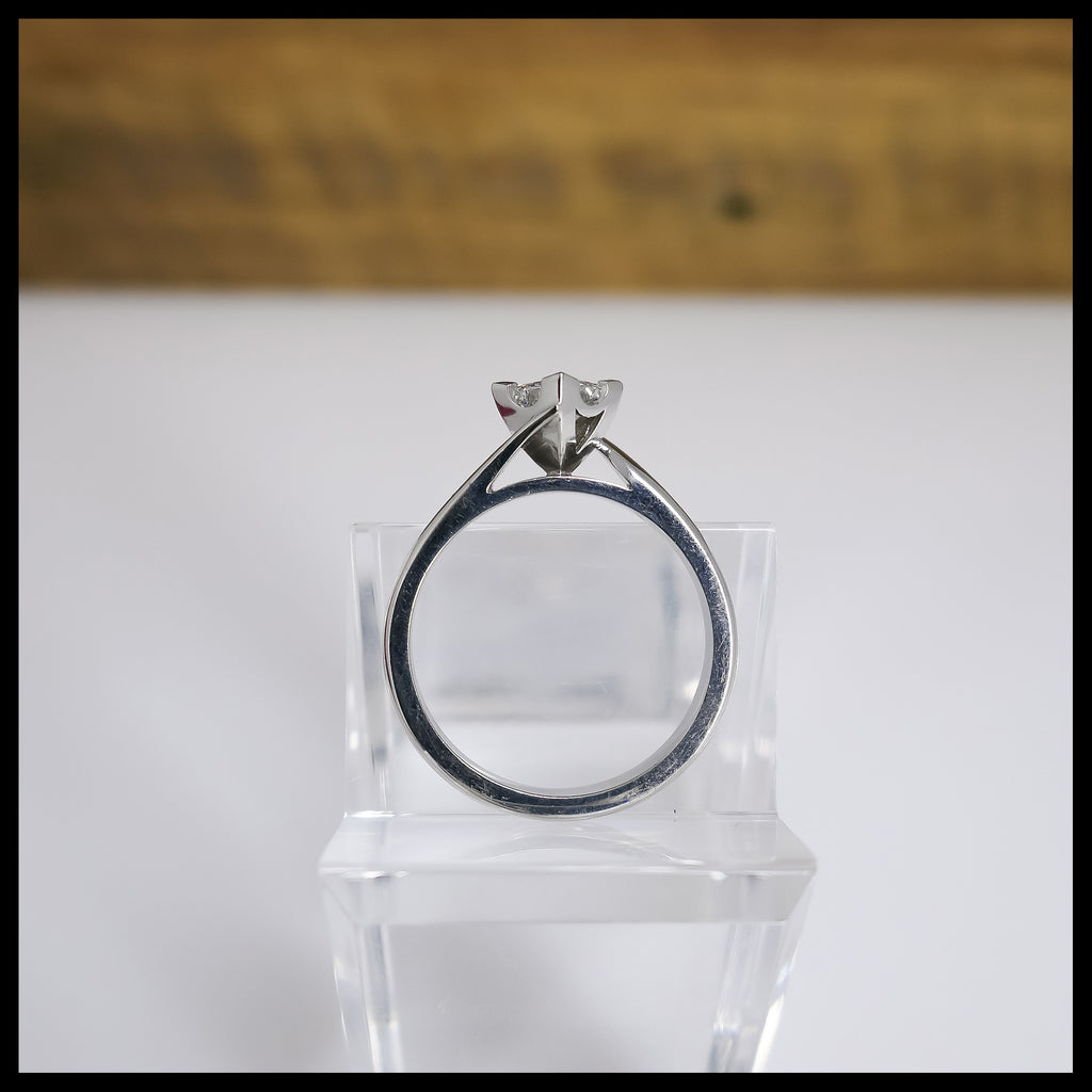 Rotated Princess Cut Diamond Ring