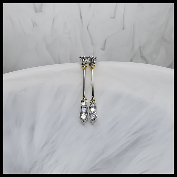 Diamond Drop Stud Earrings